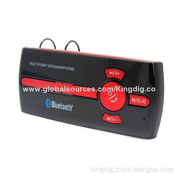 Bluetooth Car Kit with Fashionable Design, 600mAh Rechargeable Lithium-ion Battery